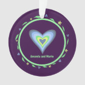 Mère et fille Purple Photo Coeur (devant)