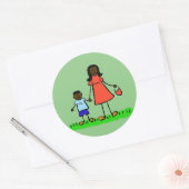 Mère et Fils Caractères de famille Stickers maman (Enveloppe)