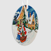 Mère Fille Noël Art déco victorien (devant)