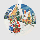 Mère Fille Noël Art déco victorien (dos)
