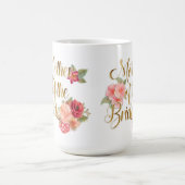 Mère florale rose et or de la mariée Mug (Centre)