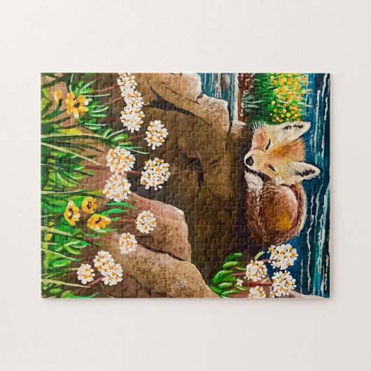 "Mère Fox" Baby Fox Puzzle (Horizontal)