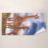 Mère Giraffe & Bébé MOMMY ÉTAIS-JE JAMAIS SI PETIT (Serviette de bain)