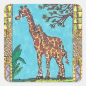 Mère Giraffe et stickers bébé (Devant)