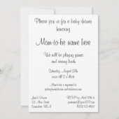 Mère Goose Nursery Rhyme Baby shower Invitation (Dos)
