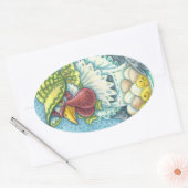 Mère Hen, Oeufs & ÉTIQUETTES Ovale, Feuille (Enveloppe)