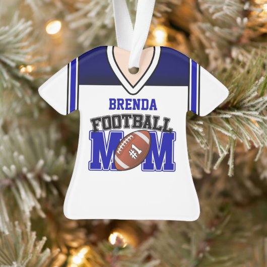 Mère Jersey de football blanc/bleu (Arbre)