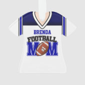 Mère Jersey de football blanc/bleu (dos)