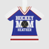 Mère Jersey de hockey sur glace bleu/rouge (devant)