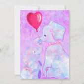 Mère Joyeuse carte d'anniversaire Elephant Maman e (Dos)