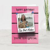 Mère Joyeux Modèle photo d'anniversaire Rustic Ros (Devant)