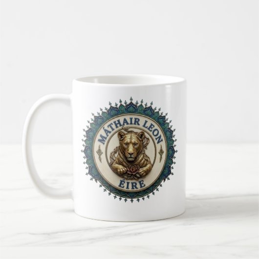 Mère Lion. Tasse de café Irlande (Gauche)