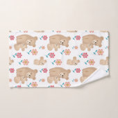 Mère lionne mignonne avec bébé Fête des mères (Serviette à main)