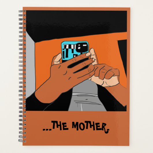 Mère Mains mobiles Cyan Orange Noir (Devant)