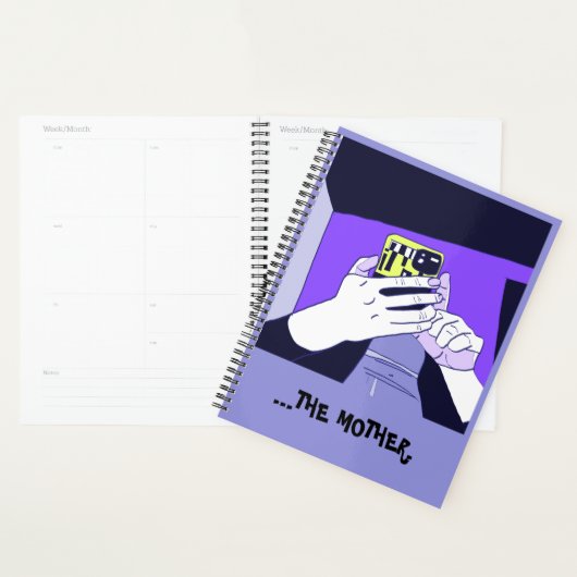 Mère Mains mobiles Lime pourpre Noir (Devant avec enveloppe)