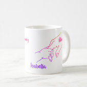 Mère & Mains pour enfants Mug personnalisé (Devant droit)