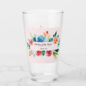 Mère Mariage Rose Floral Coupe de verre (Dos)