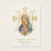 Mère Marie catholique funérailles Carte Sainte - (Devant)