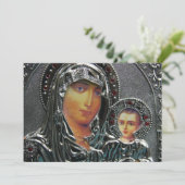 Mère Marie et bébé Jésus Invitations (Debout devant)