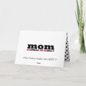 MÈRE MÈRE DE LA CARTE DE JOUR DE MA MÈRE (Dos)