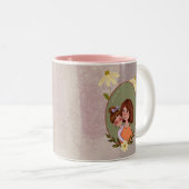 Mère mignonne & Enfant Illustration Mère's Day Mug (Devant droit)