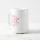 Mère Mot Cloud Café Mug dans les tons roses (Devant gauche)