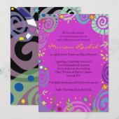 MÈRE NATURE SWIRL Bat Bar Mitzvah Invitation (Devant / Derrière)