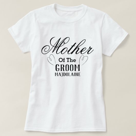 Mère personnalisée du T-shirt Groom (Design devant)