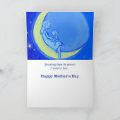 Mère, qu'est-ce que la Lune ? Carte de fête des mè (Intérieur)