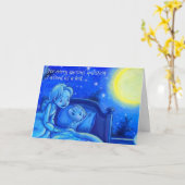 Mère, qu'est-ce que la Lune ? Carte de fête des mè (Fleur jaune)