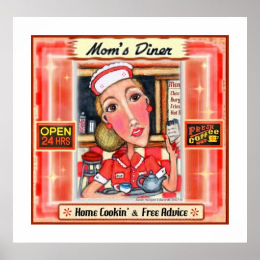 Mère Retro Cuisine Art Poster Imprimer (Devant)