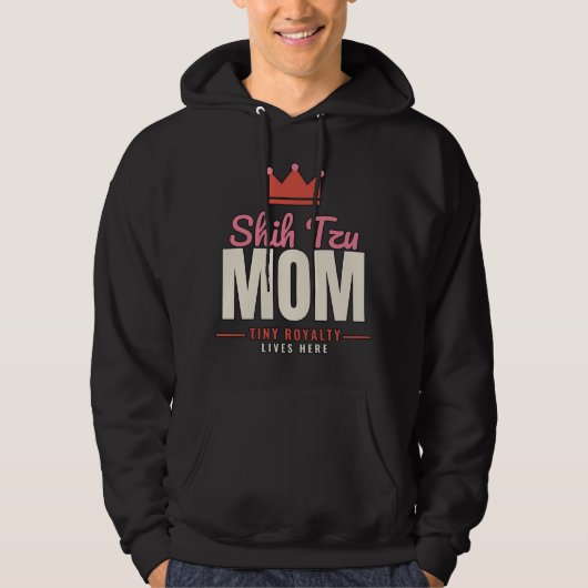Mère Shih Tzu Couronne Royale Minuscule Sweat à Ca (Devant)