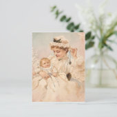 Mère victorienne avec carte de fête des mères (Debout devant)