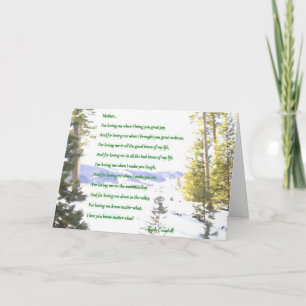 Mère Vous Aimer Peu Importe Quelle Carte De Voeux