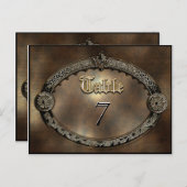 Meredith Dora Table Number Card Briefkaart (Voorkant / Achterkant)