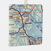 Meredith NH  Map Keramisch Ornament (Rechts)