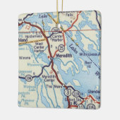 Meredith NH  Map Keramisch Ornament (Links)