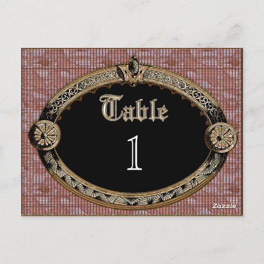 Meredith Table Number Kaart (Achterkant)