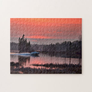 Meren en bossen Québec. Jigzaag Puzzle Legpuzzel