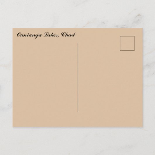 Meren van Ounianga in Tsjaad Briefkaart (Achterkant)