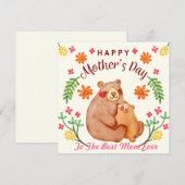 Mère's Day Bears Carte de vacances (Devant / Derrière)