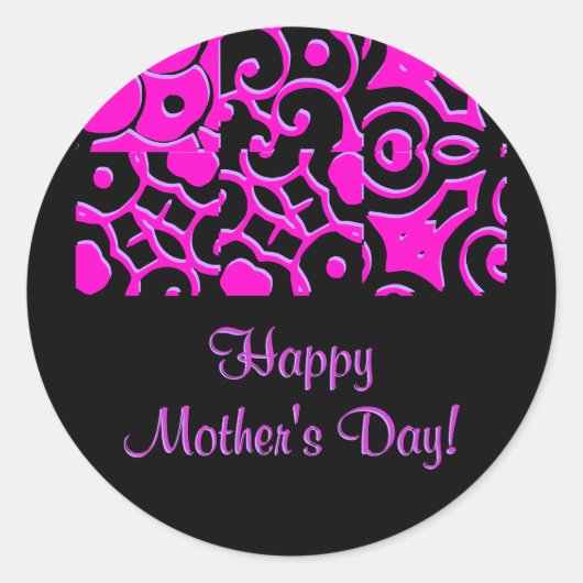 Mère's Day Designer Nom I Sticker (Devant)
