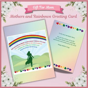 Mères et Rainbows Carte de voeux pour la fête des 