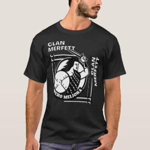 Merfett Clan Gaelic Motto Sword T-shirt