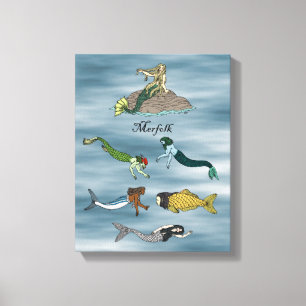 Merfolk Canvas Afdruk