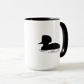 Merganser Duck in Silhouette Mok (Voorkant rechts)