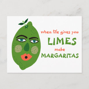 Mergaritas Whimsical Limes Briefkaart maken
