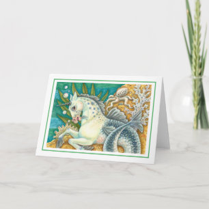 MERHORSE EN WITTE OCTOPUS, FANTASY UNICORN Blank Kaart