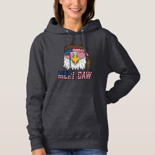 Meri-Caw Patriottische Adelaar Vintage Gravure Shi Hoodie