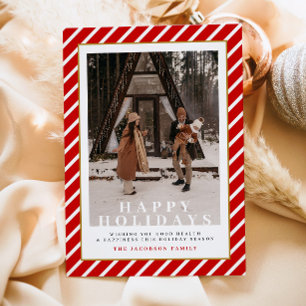 MERI Kerst Rode Strepen Foto Prettige Feestdagen K Kaart
